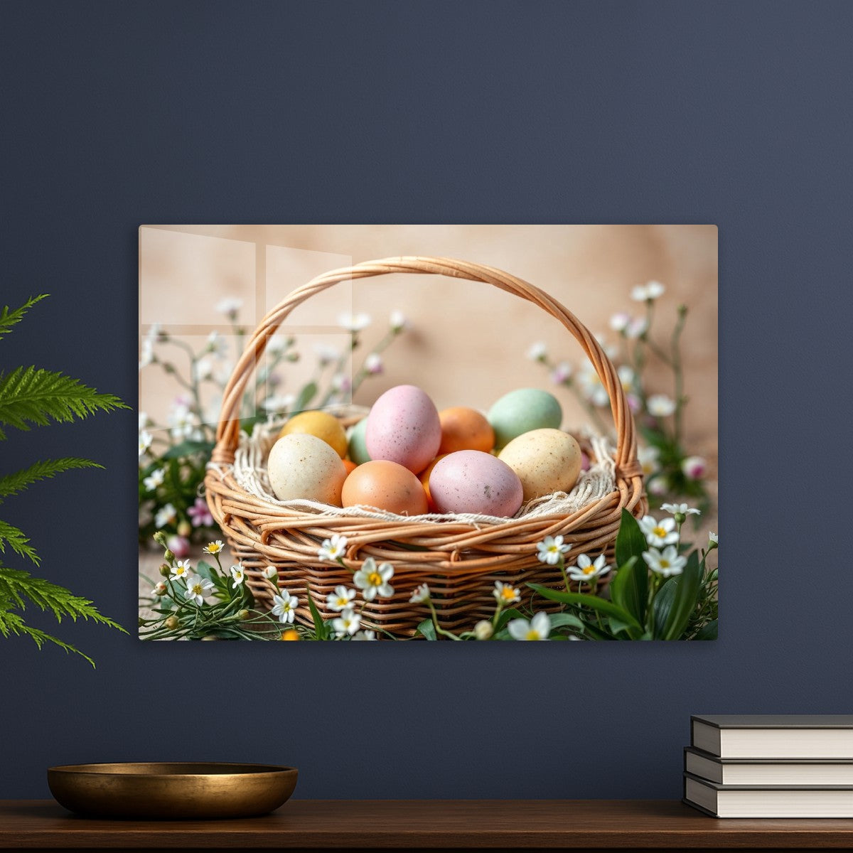 Easter Eggs on a Basket