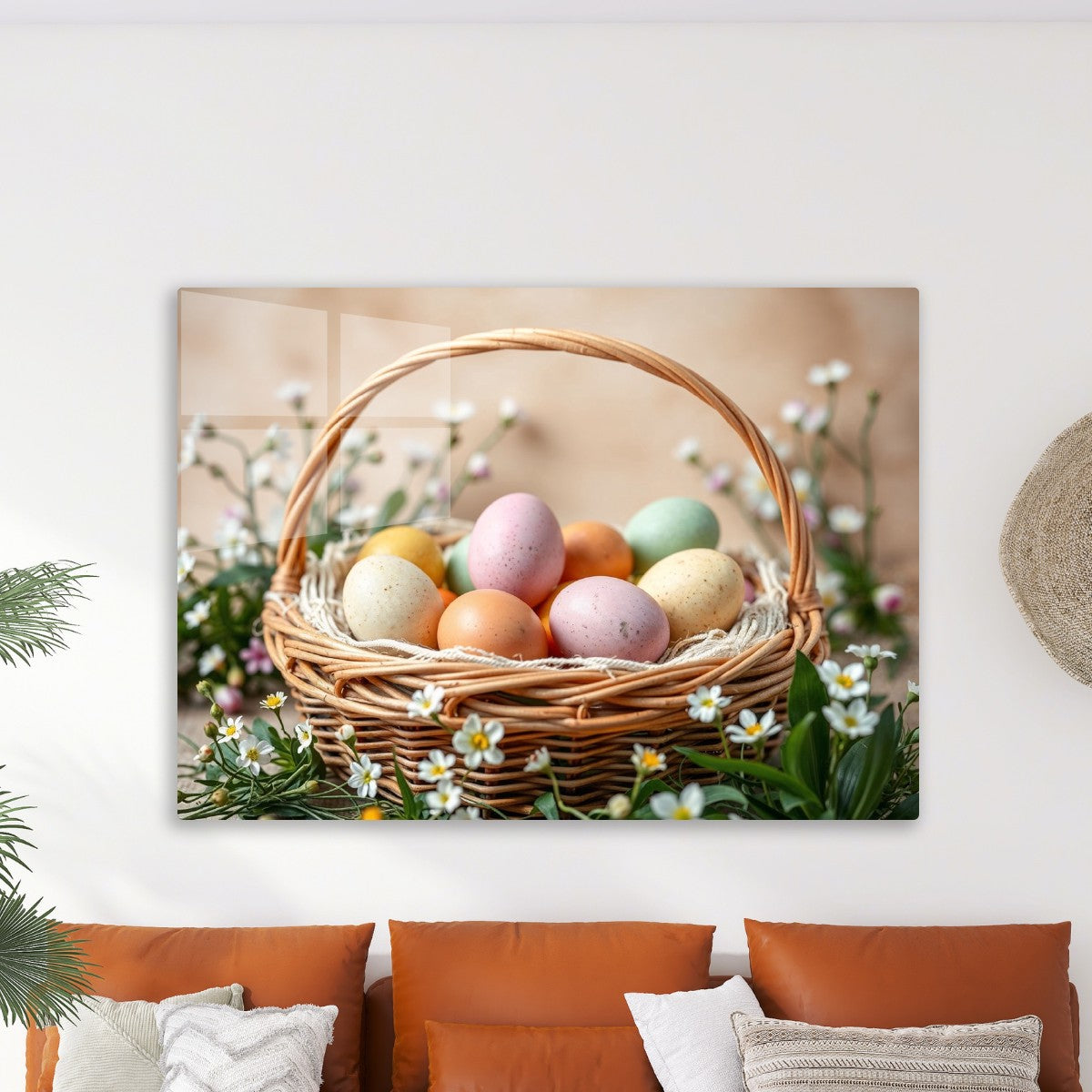Easter Eggs on a Basket
