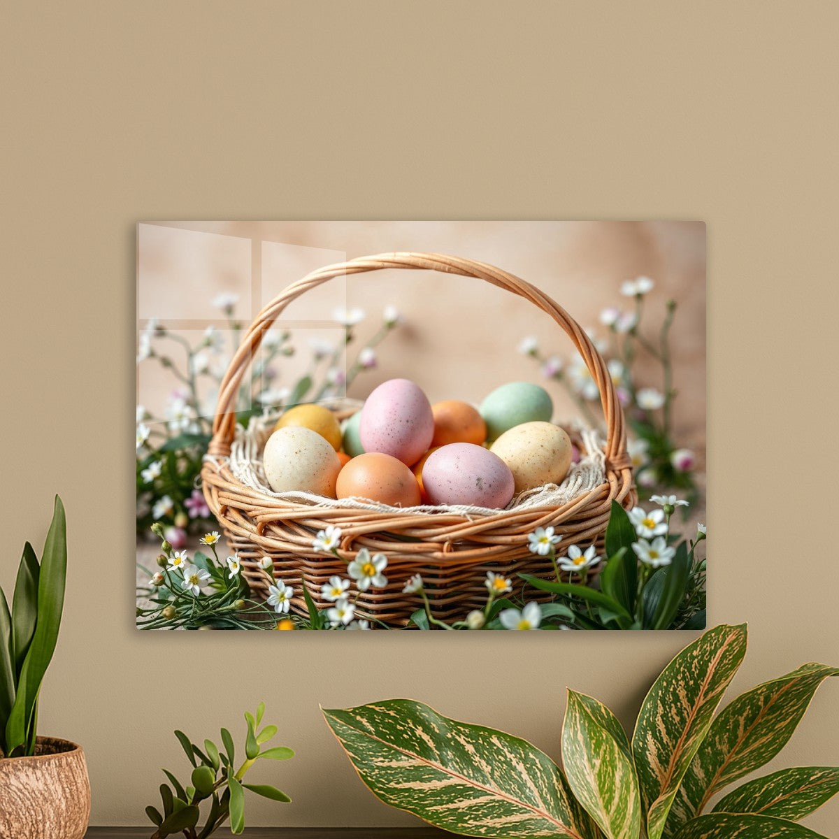 Easter Eggs on a Basket