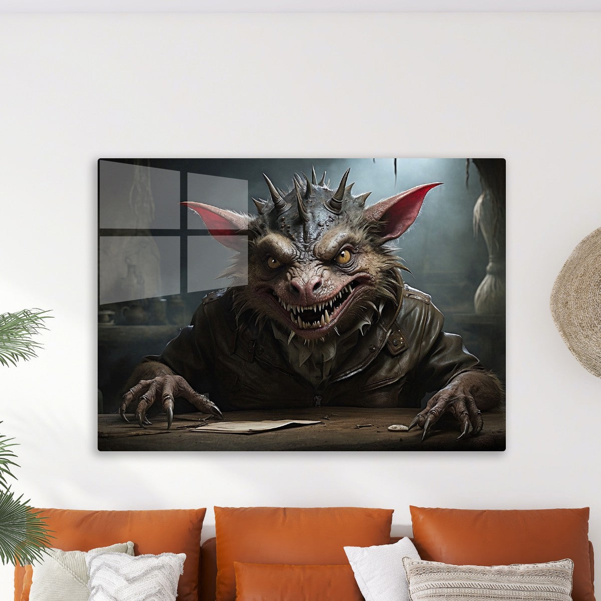 chupacabra wearing a jacket 