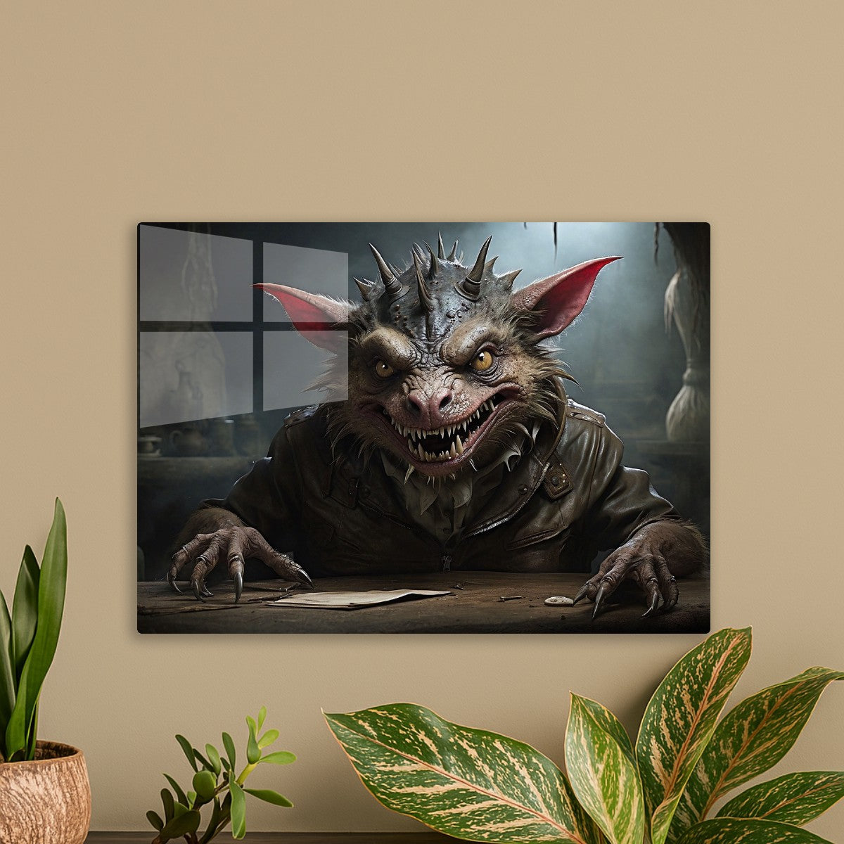 chupacabra wearing a jacket 