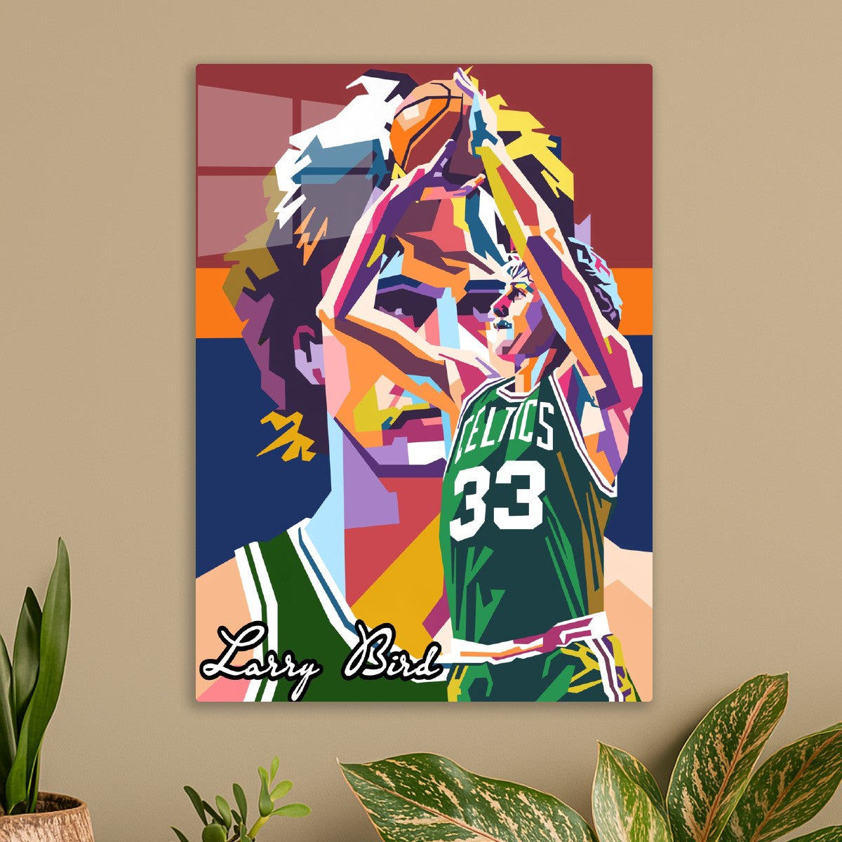 Larry Bird pop art portrait