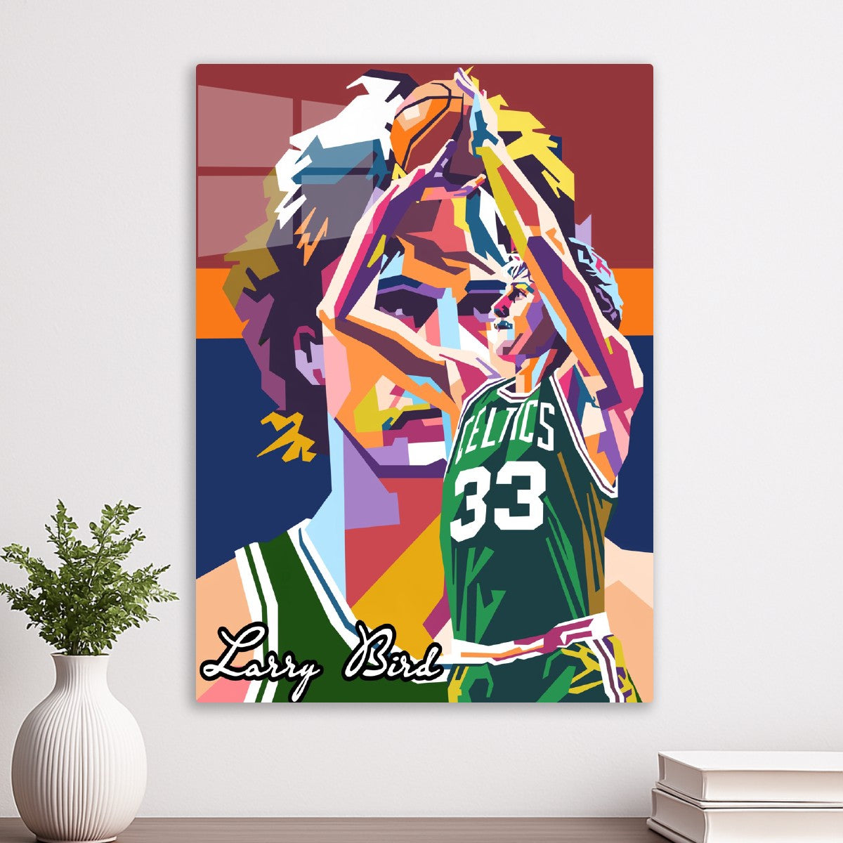 Larry Bird pop art portrait