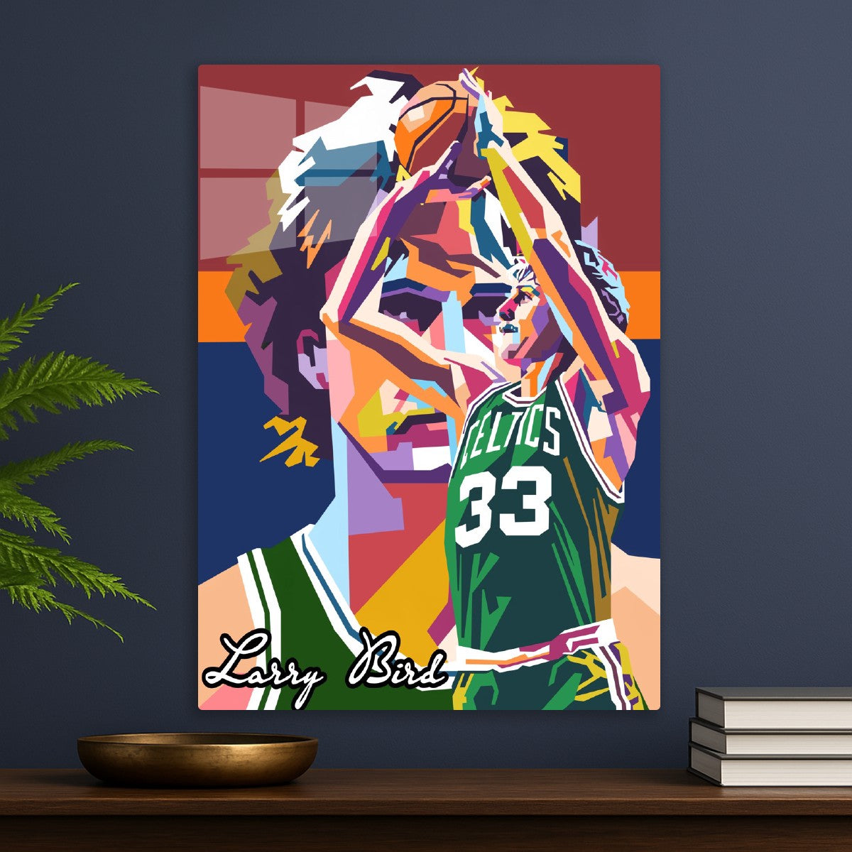 Larry Bird pop art portrait