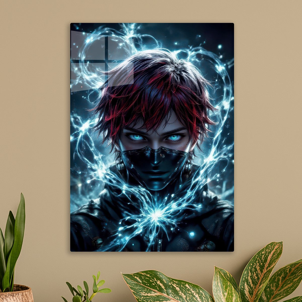 Anime Character with Blue Ener