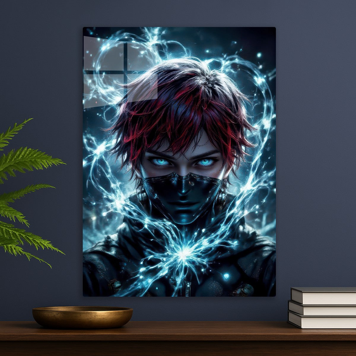 Anime Character with Blue Ener
