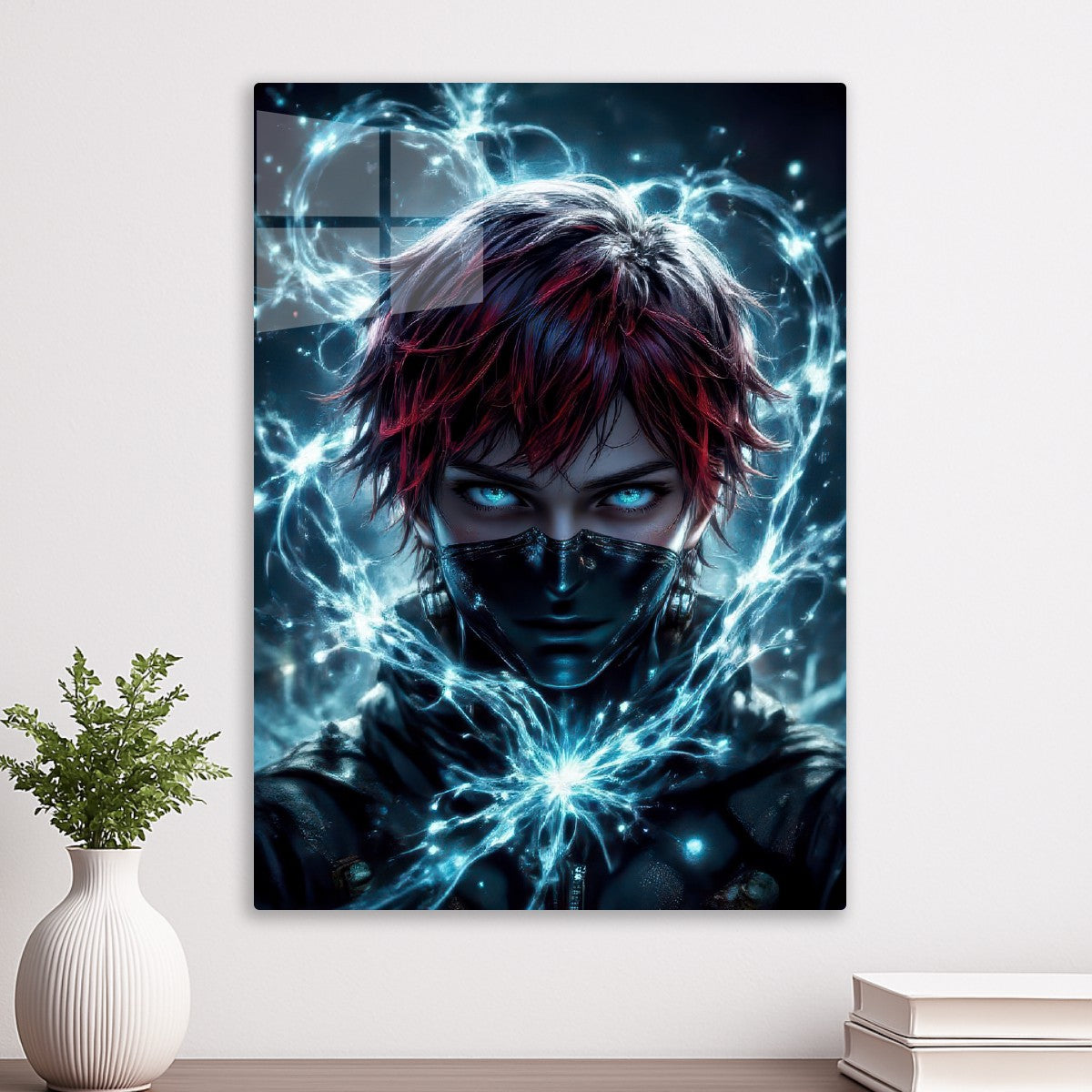Anime Character with Blue Ener