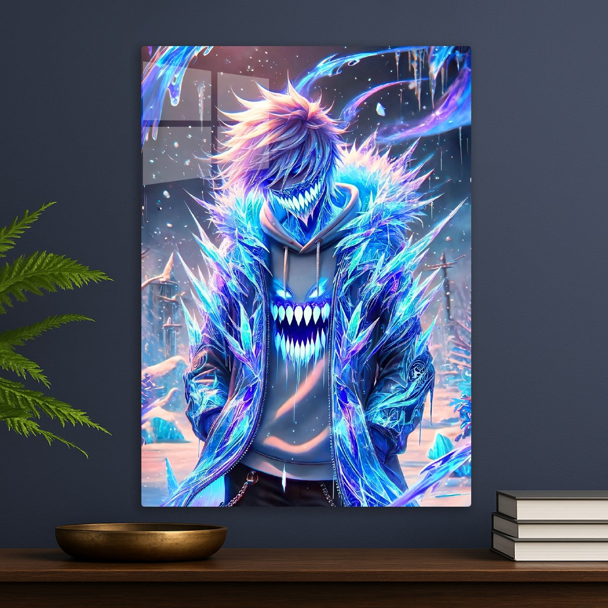 Ice-Encased Anime Character