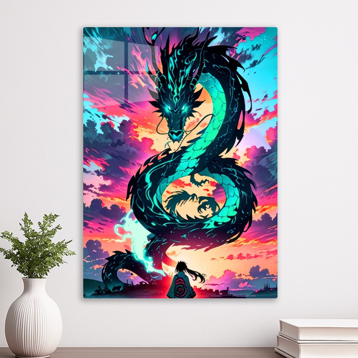 Dragon and Figure