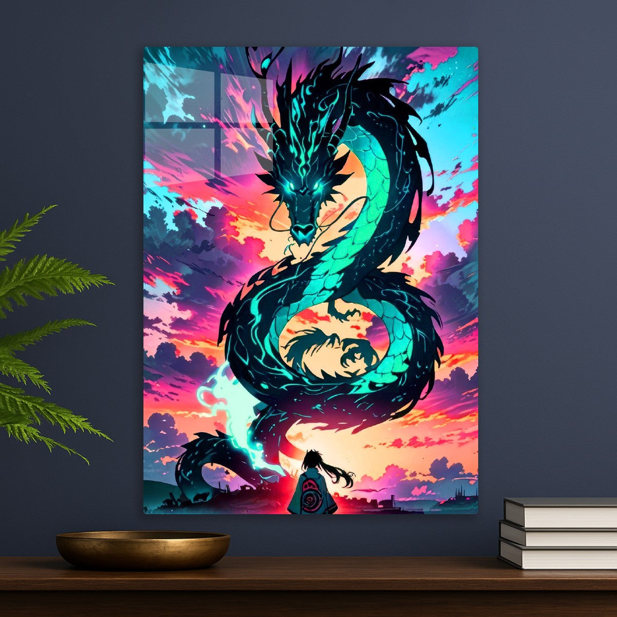 Dragon and Figure