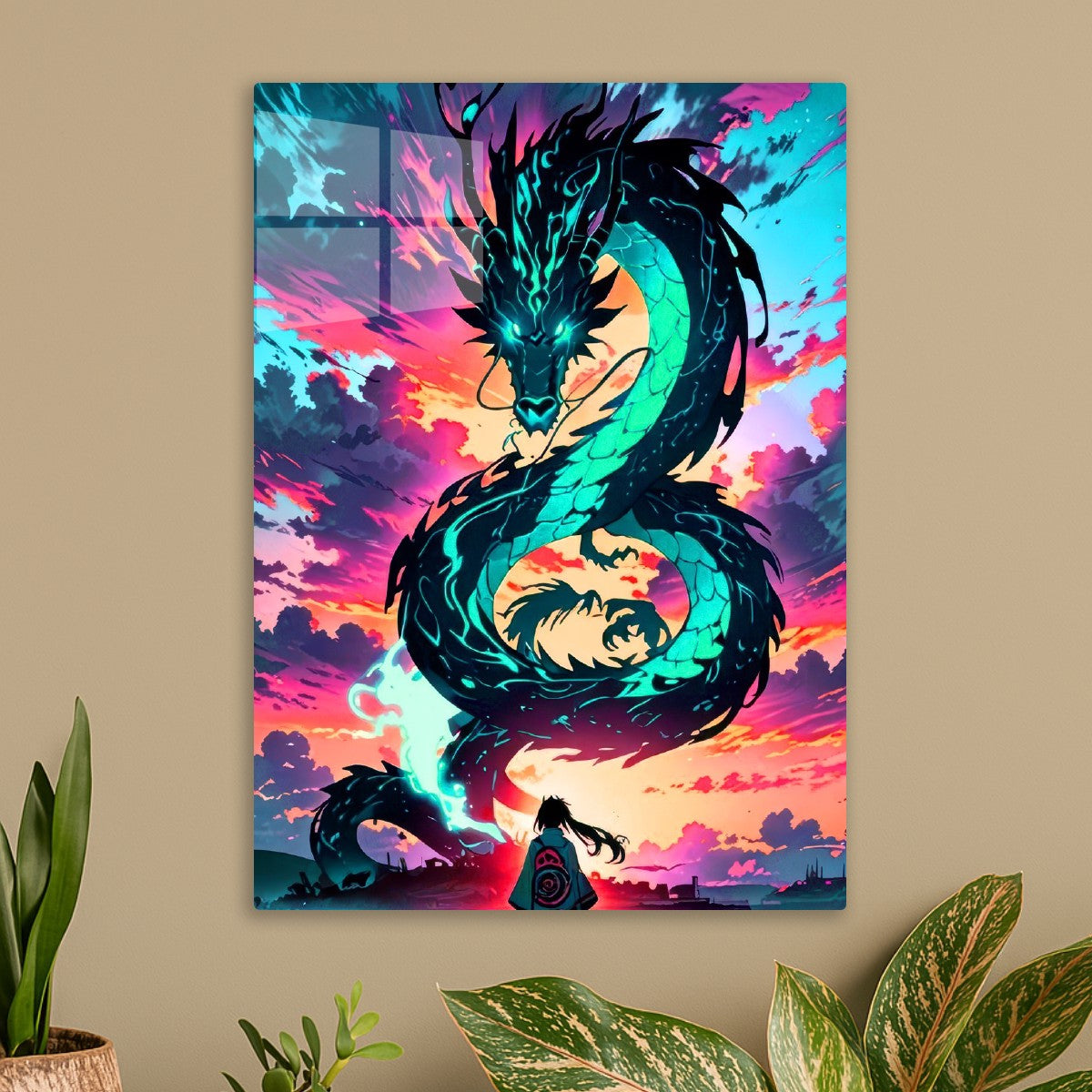 Dragon and Figure