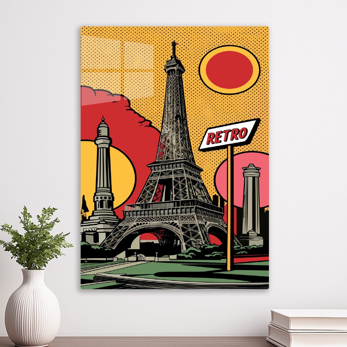 Eifel Tower Paris Retro art