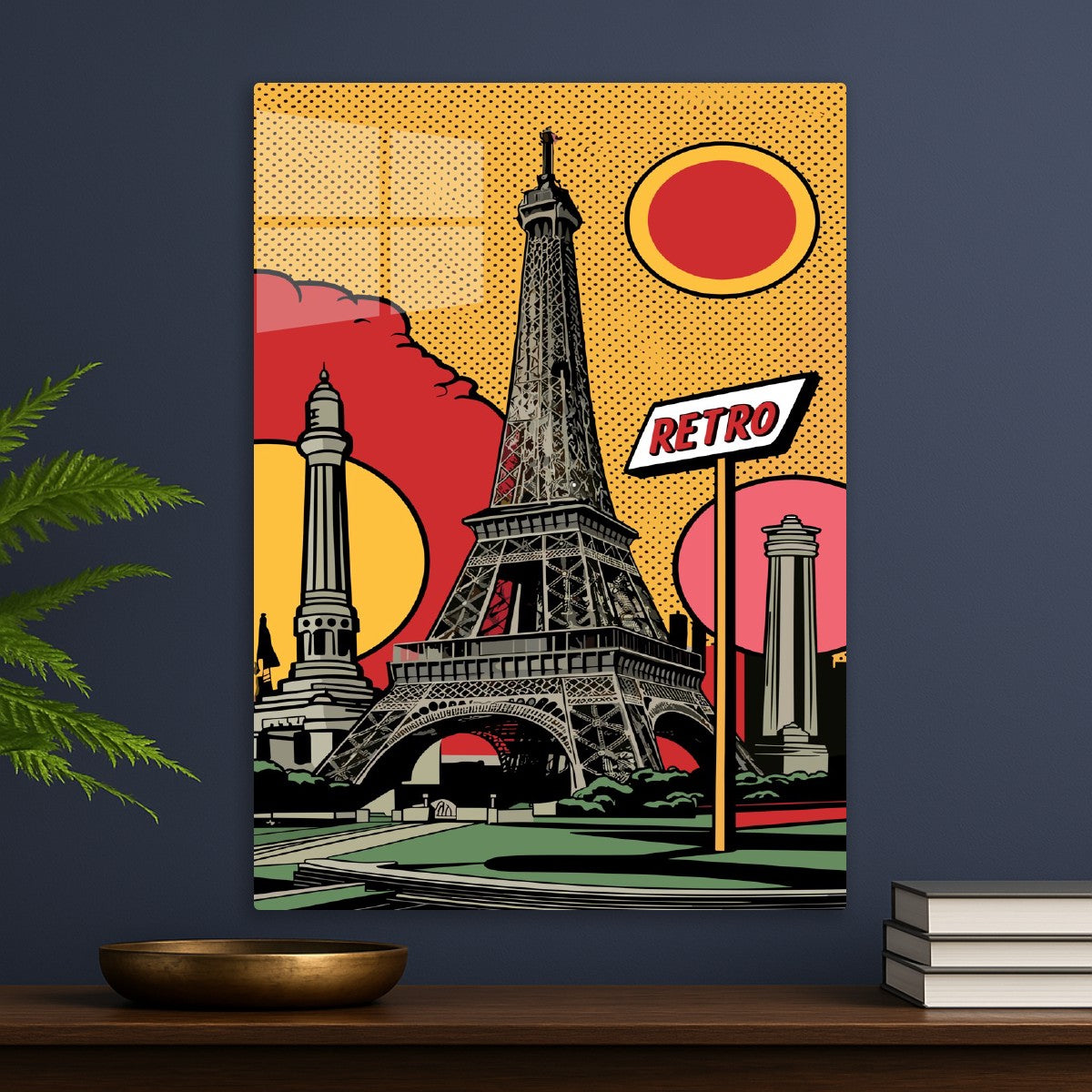 Eifel Tower Paris Retro art