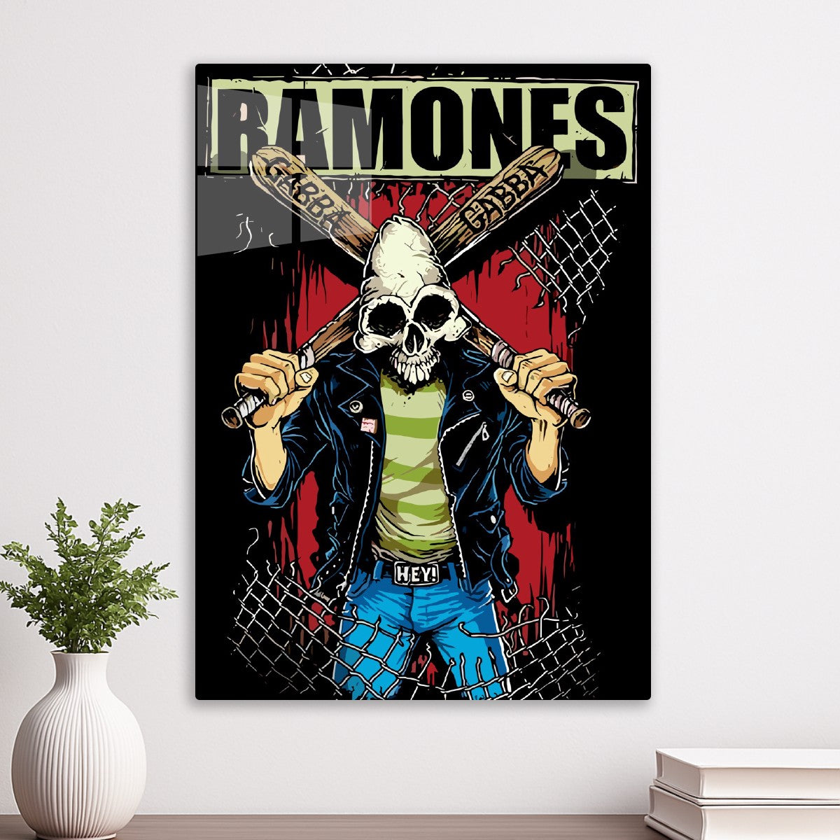 Ramones Skeleton Head Art