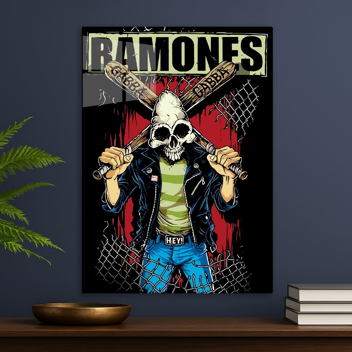 Ramones Skeleton Head Art