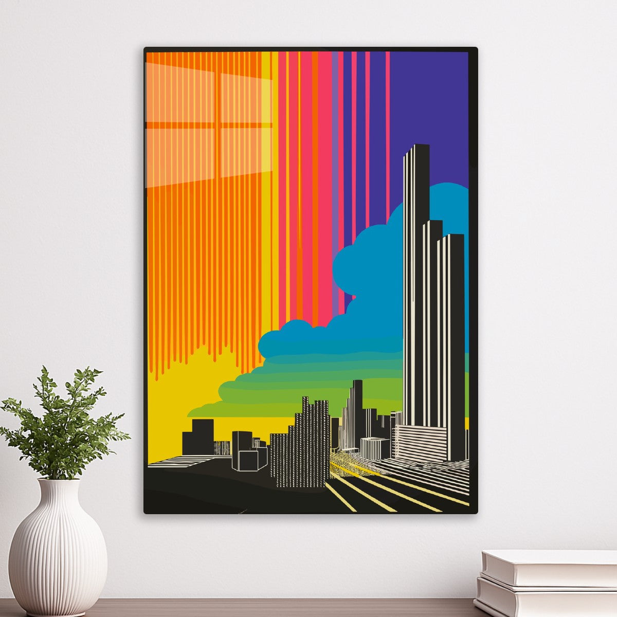 Buildings Abstract Strips Art