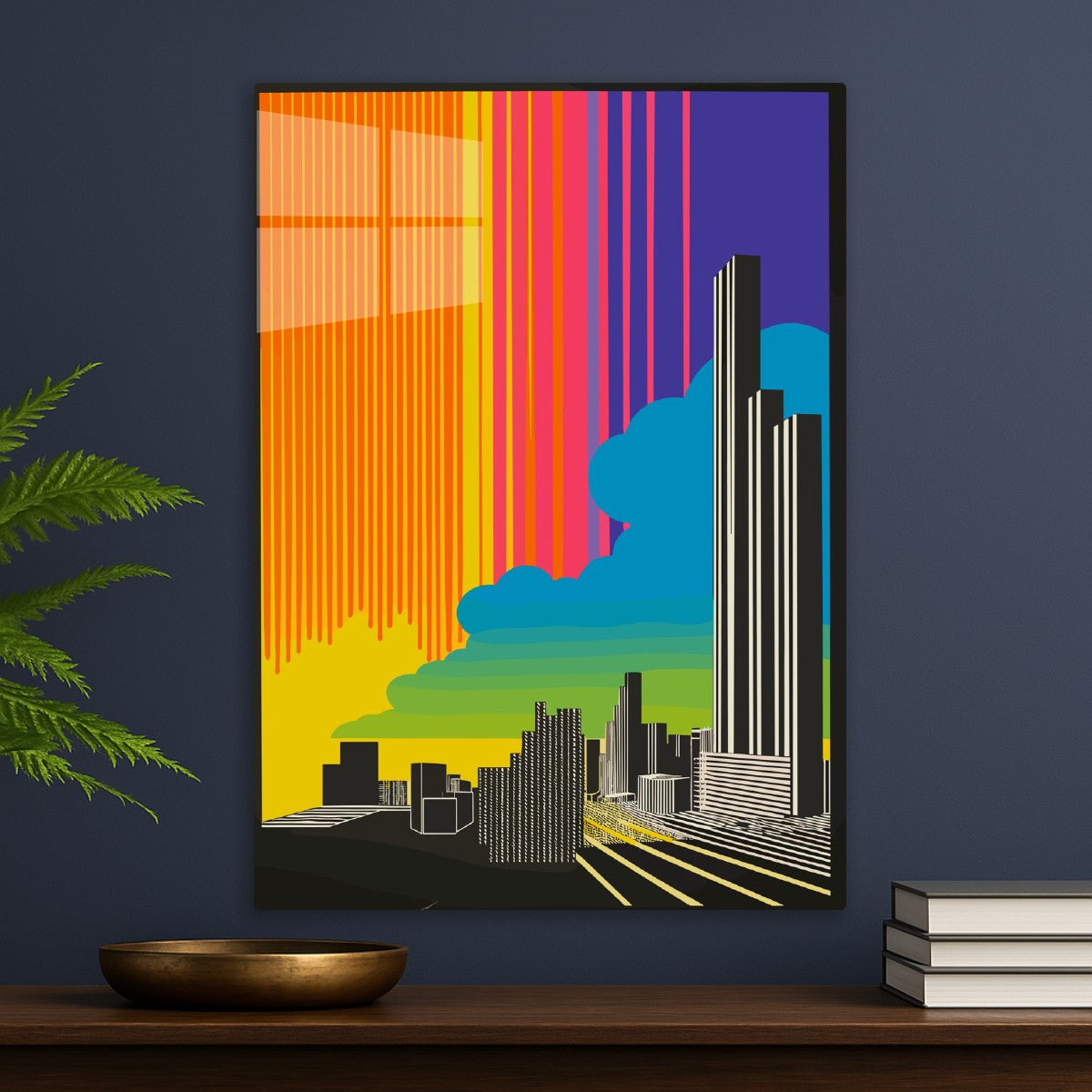 Buildings Abstract Strips Art