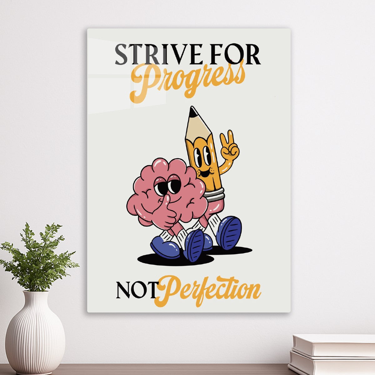 Strive for Progress Cartoon