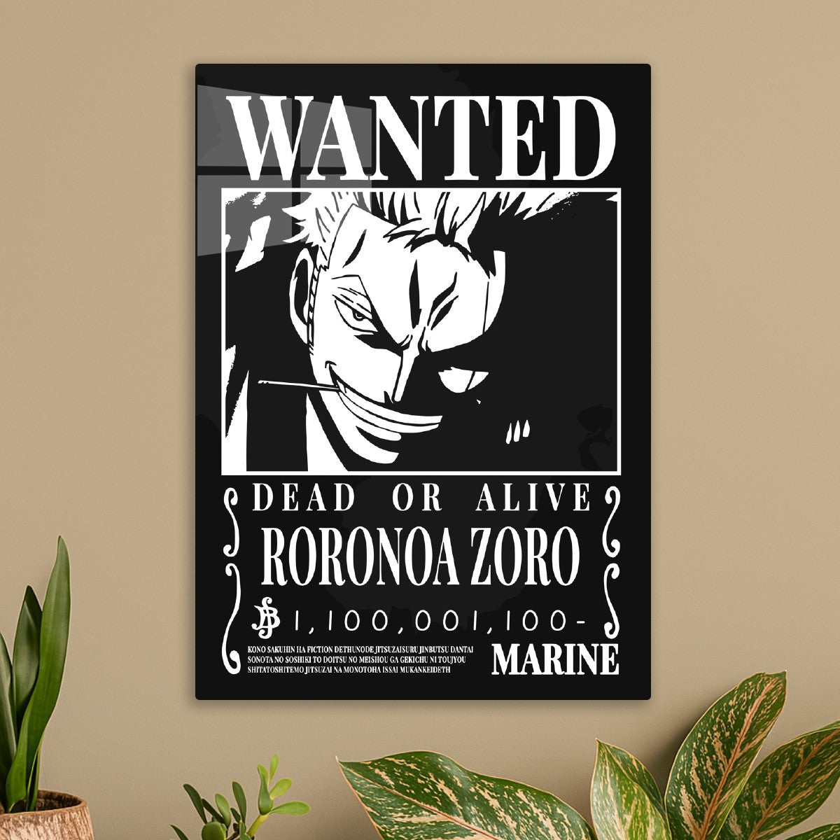 Black Wanted Roronoa Zoro