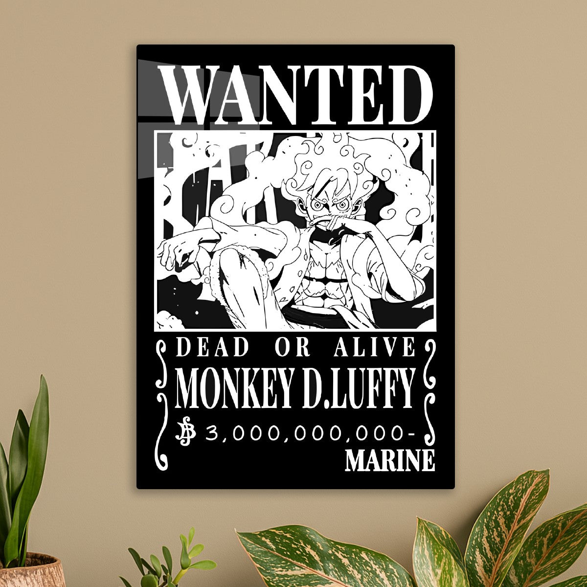 Black Wanted Monkey D luffy