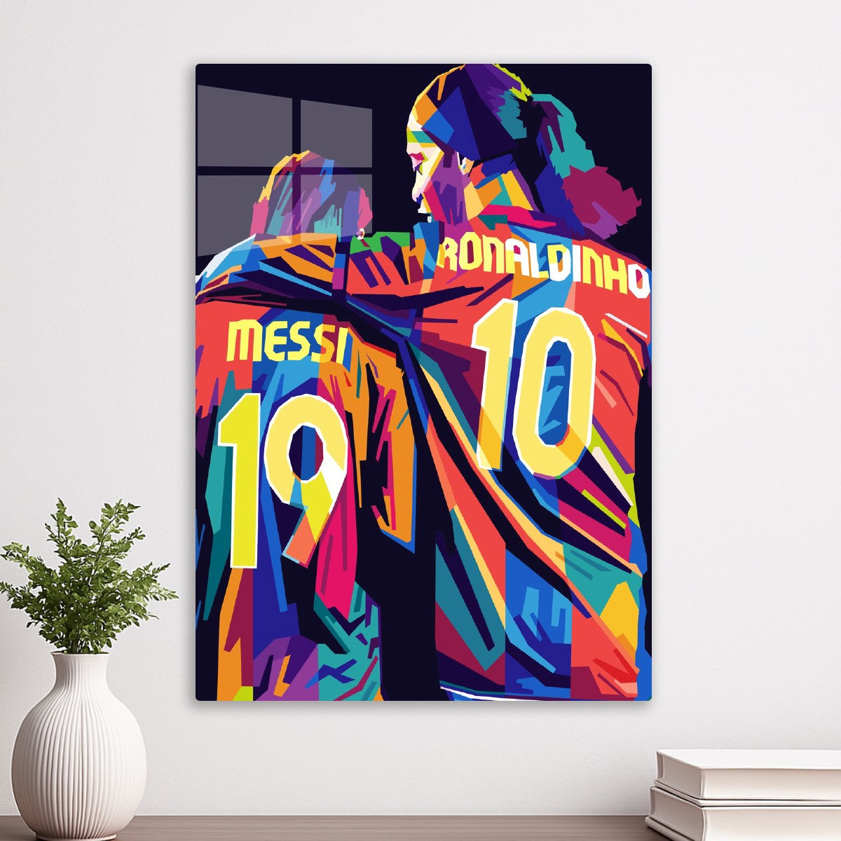 Messi and Ronaldinho Wpap Art