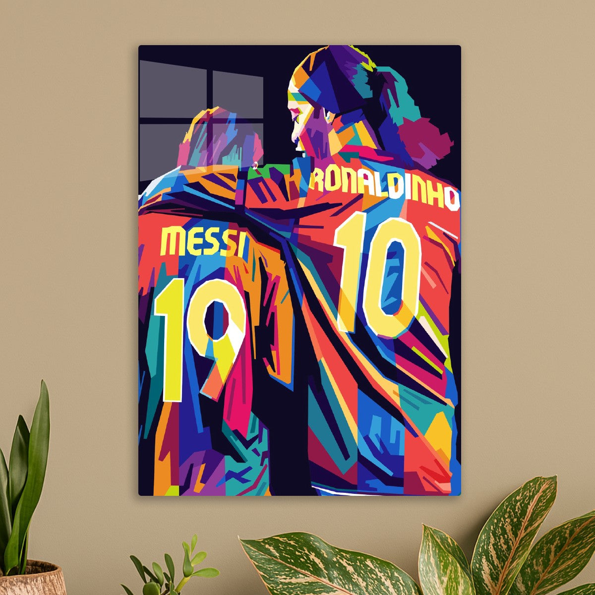 Messi and Ronaldinho Wpap Art
