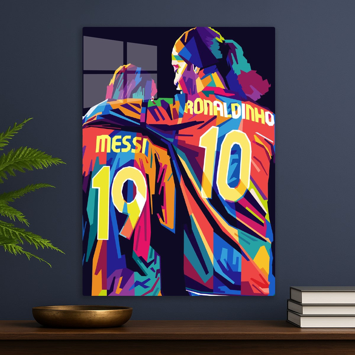 Messi and Ronaldinho Wpap Art