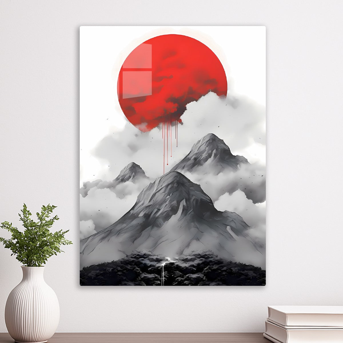 Red Moon Over Misty Mountains