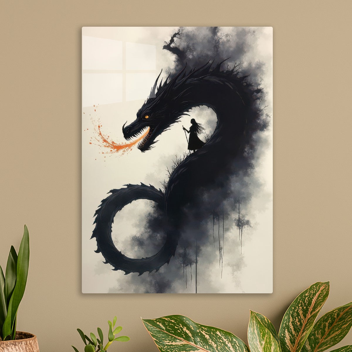samurai and dragon