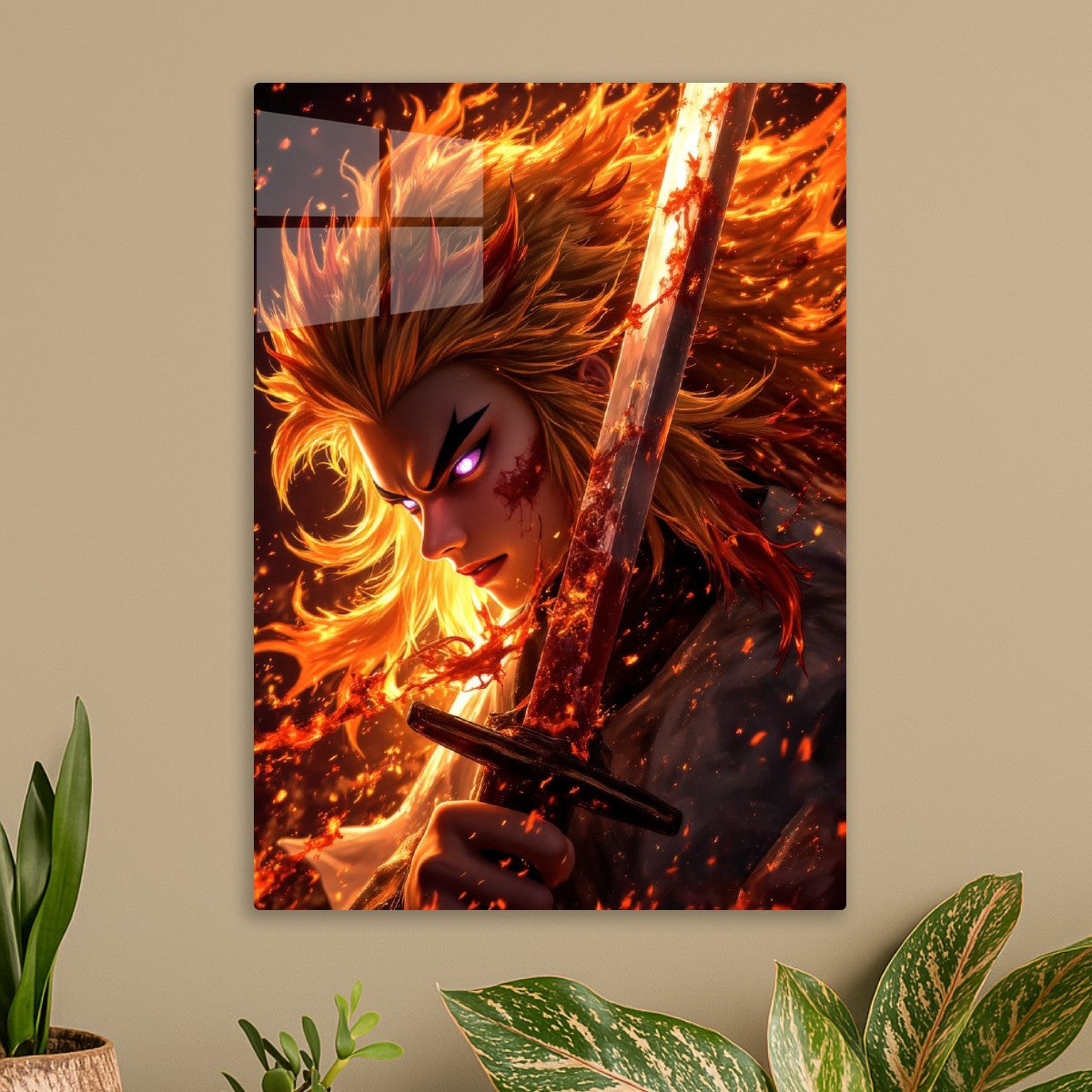 Man sword Flames