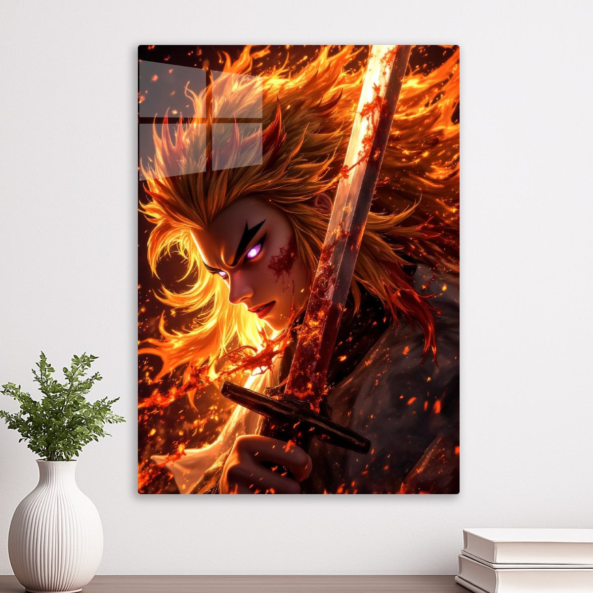 Man sword Flames