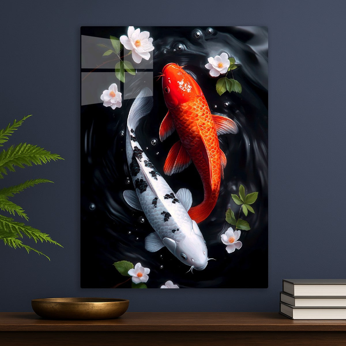 Red and white koi