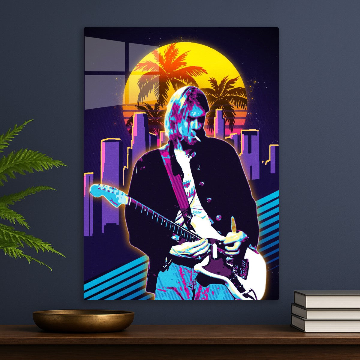 Kurt Cobain Nirvana Retro 80s
