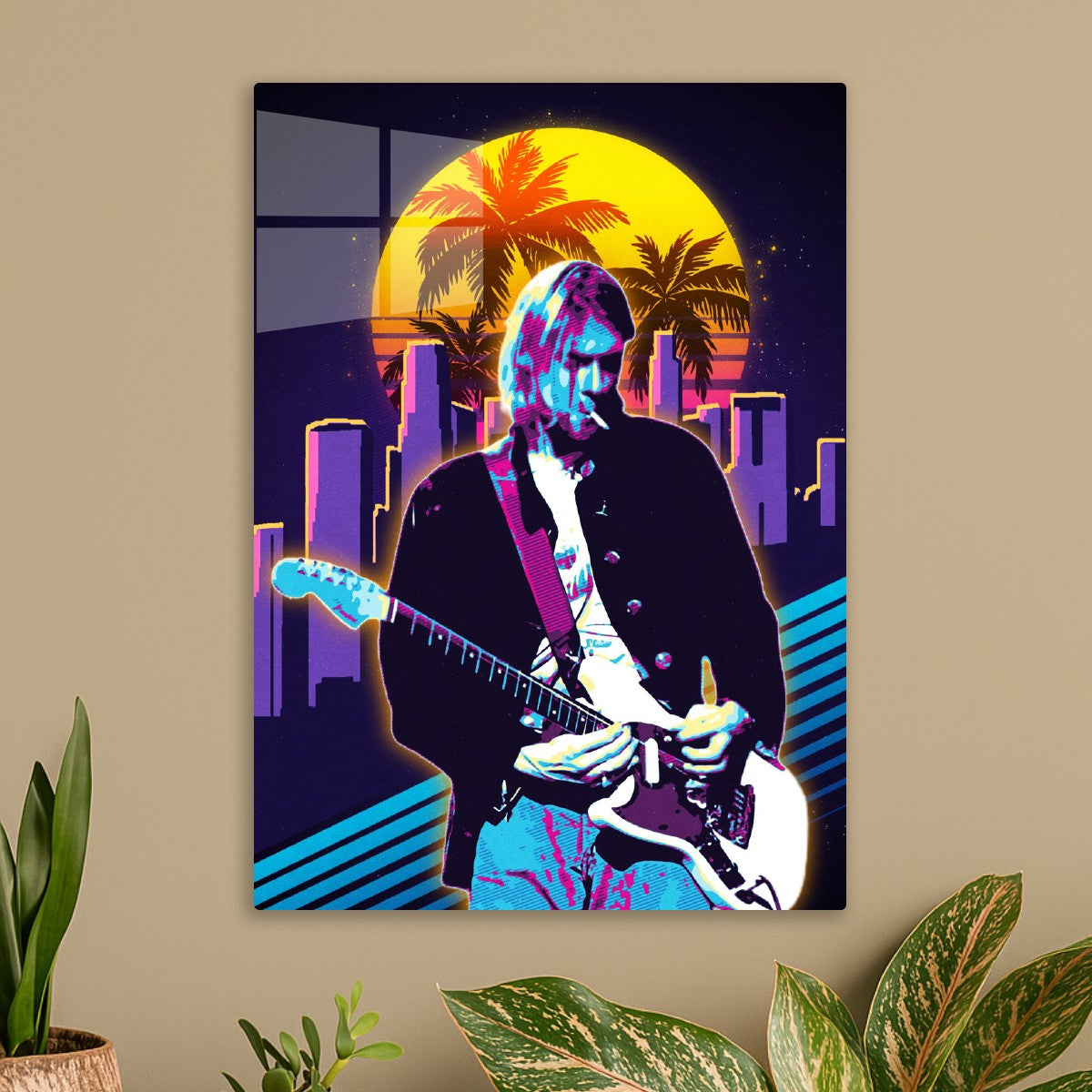 Kurt Cobain Nirvana Retro 80s
