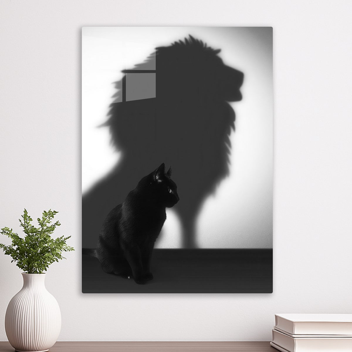 Black Cat and Lion Shadow