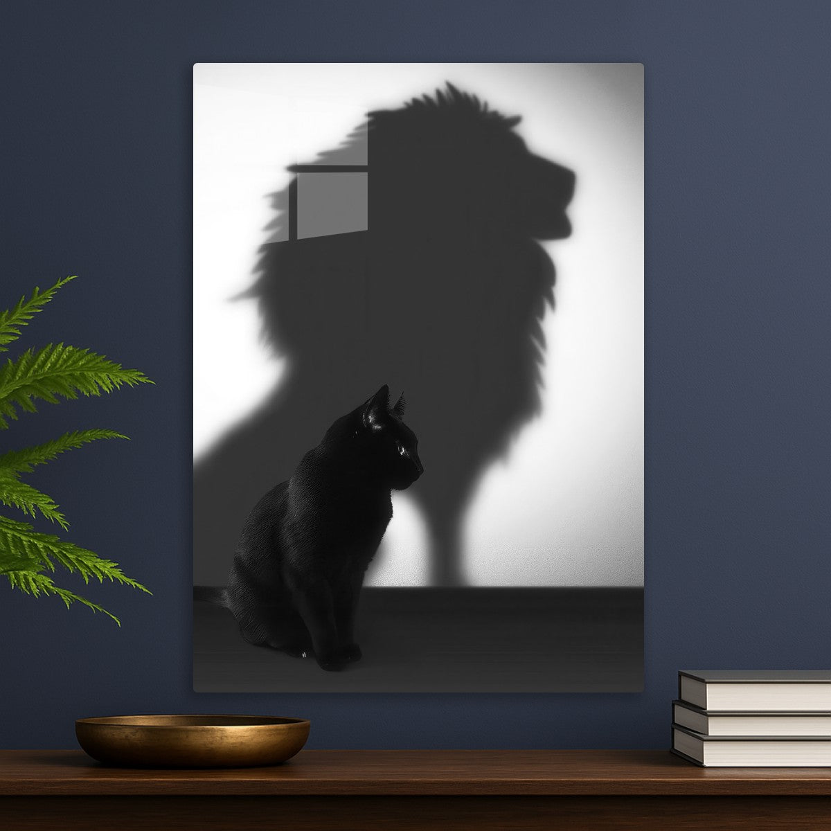 Black Cat and Lion Shadow
