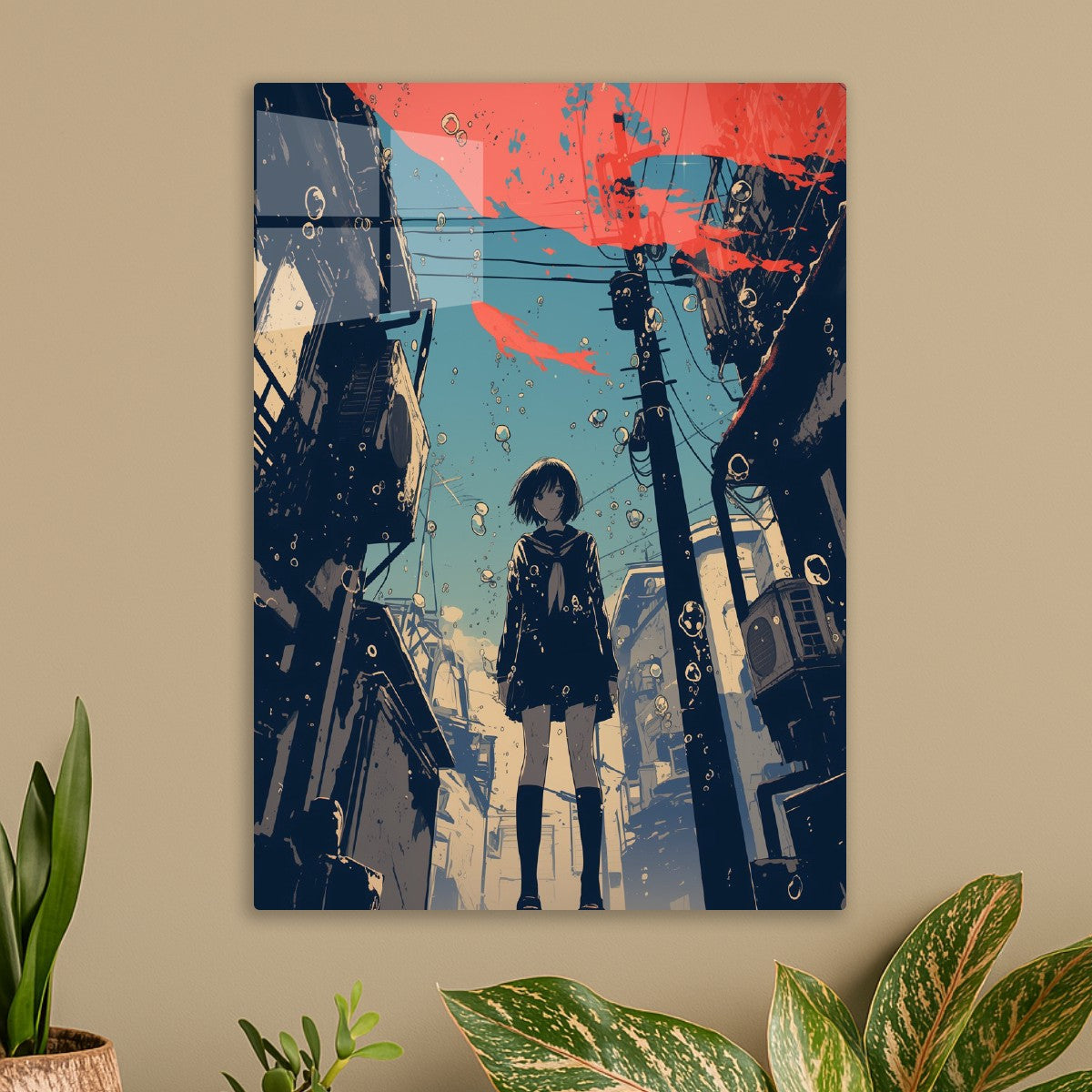 Anime Girl in Urban Setting