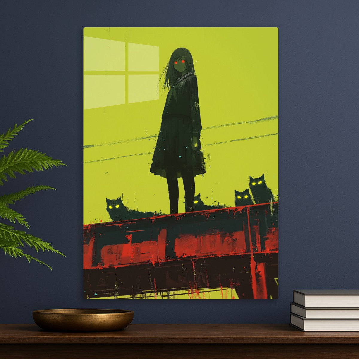 Girl with Cats