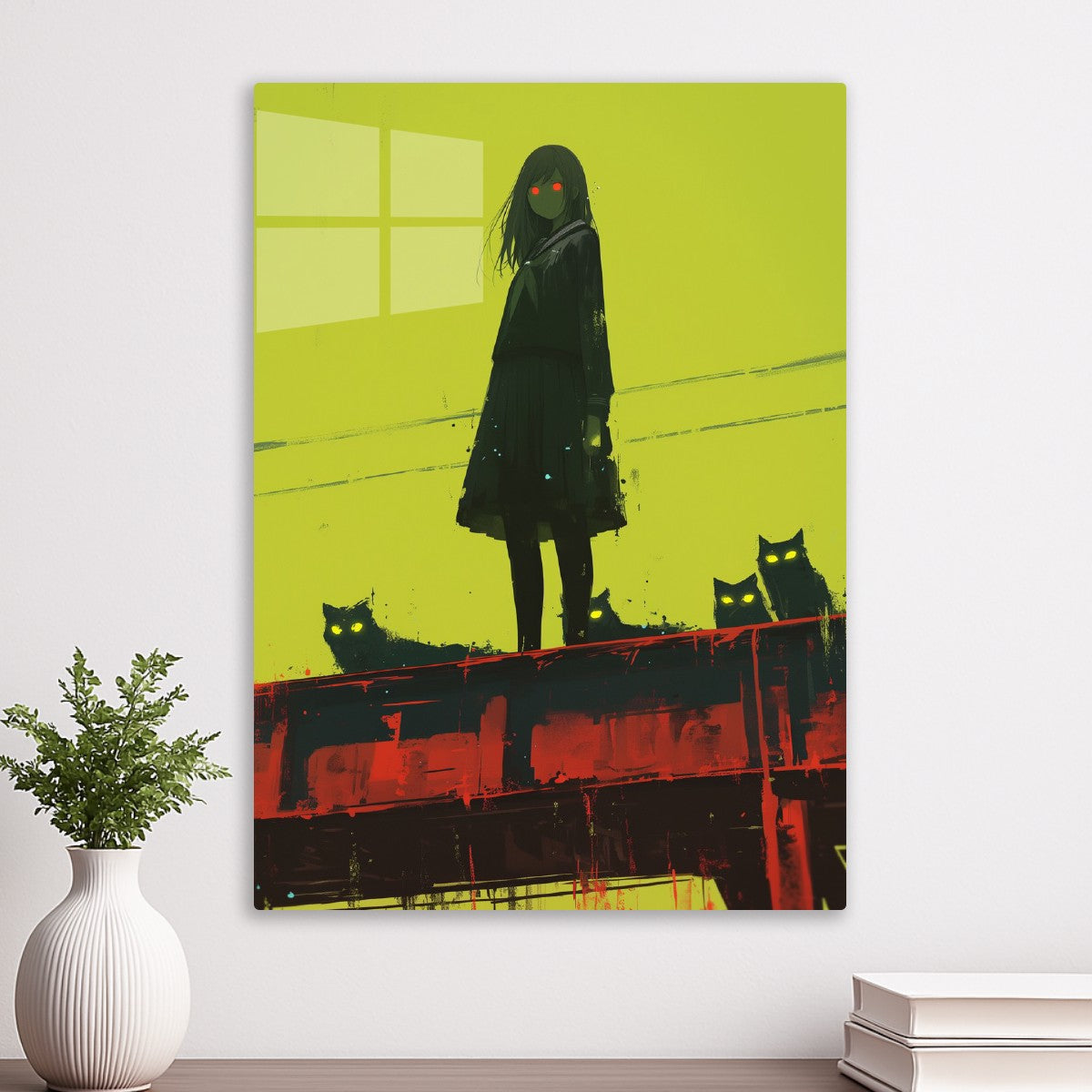 Girl with Cats