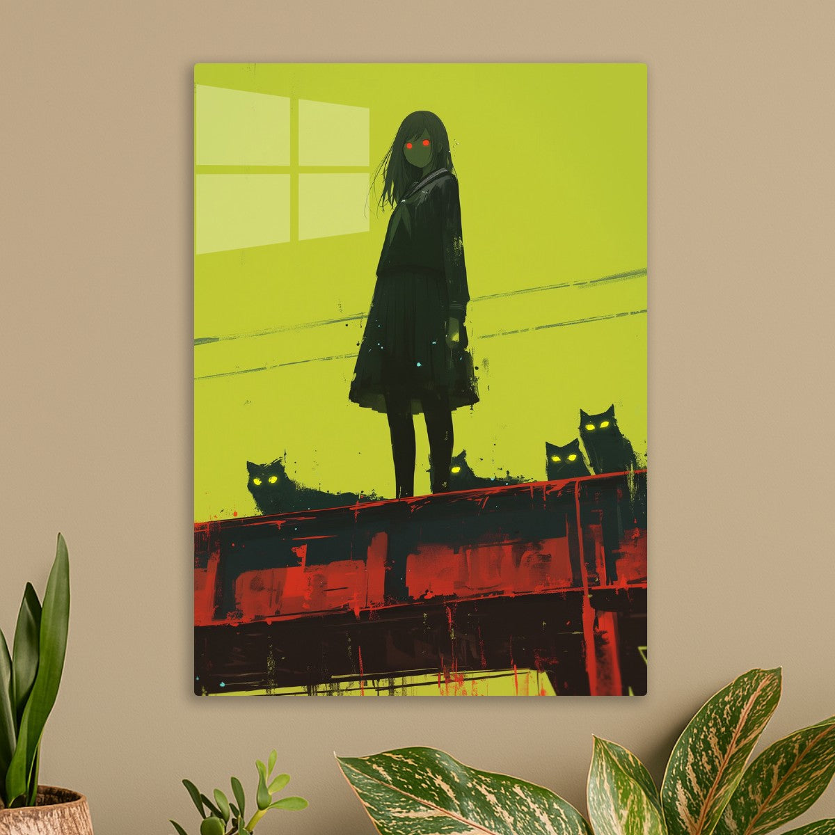 Girl with Cats
