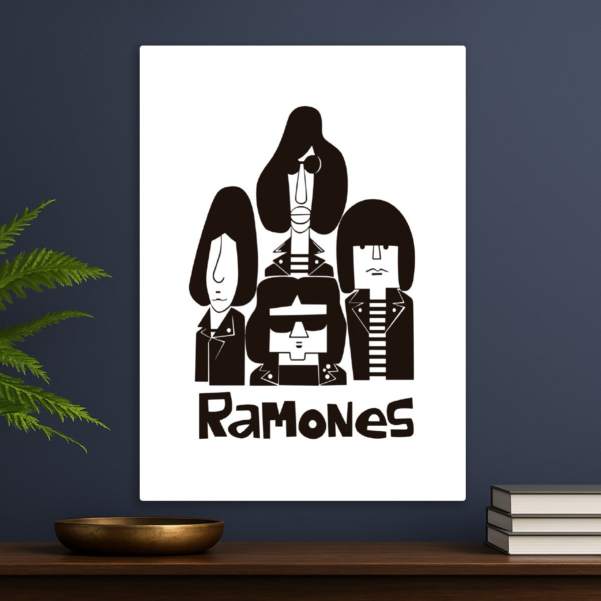 Ramones Band Black and White