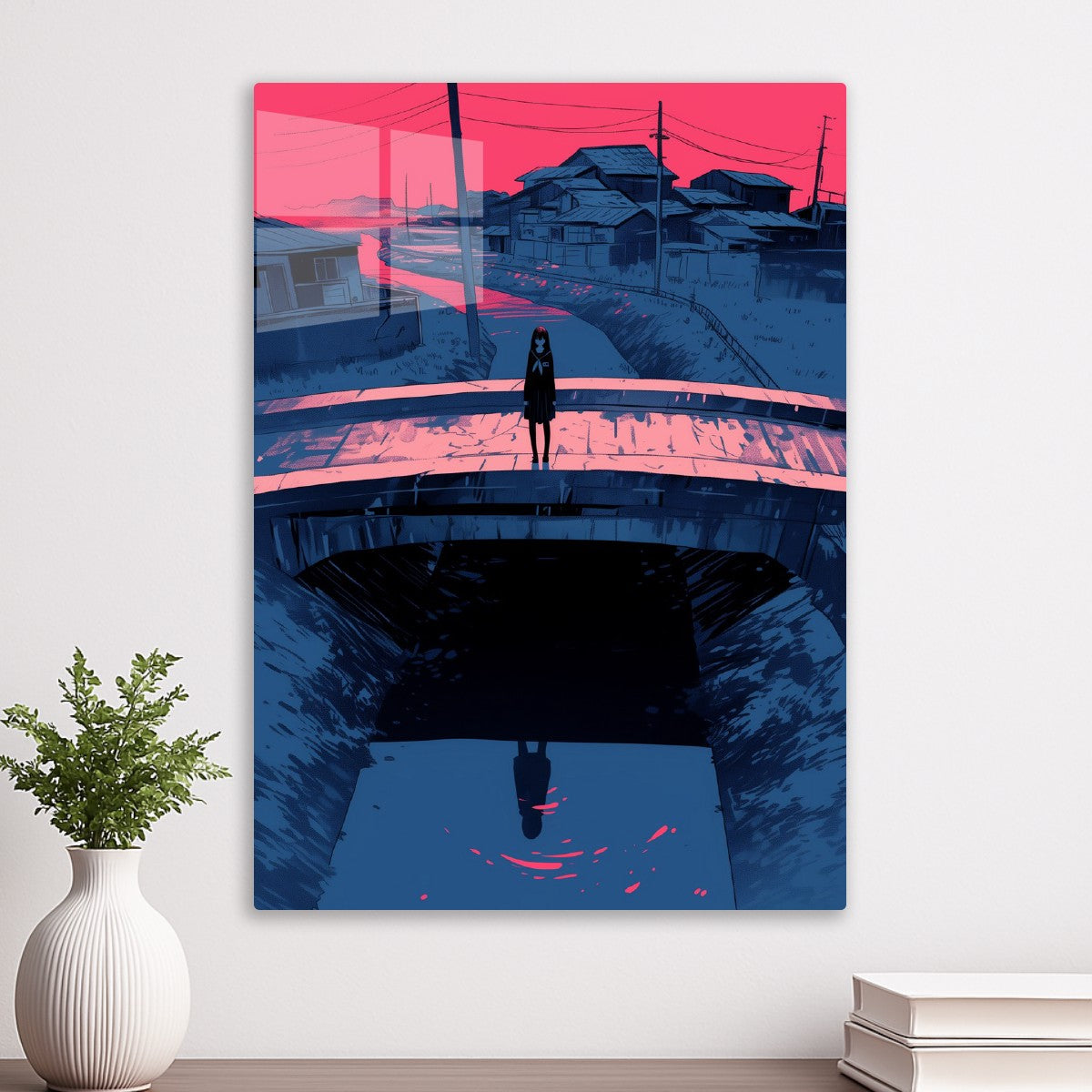 Anime Girl on Bridge