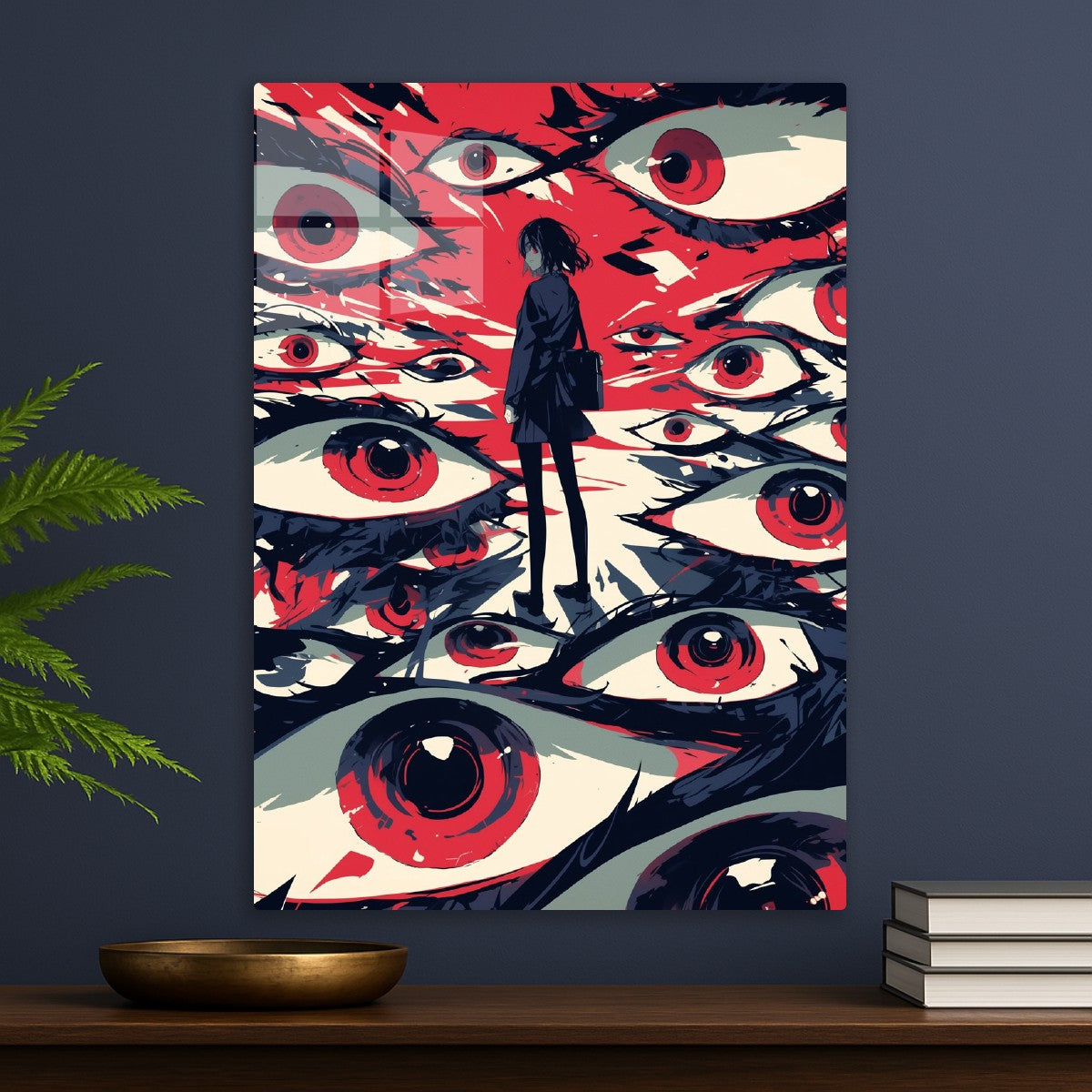 Anime Girl Surrounded by Eyes