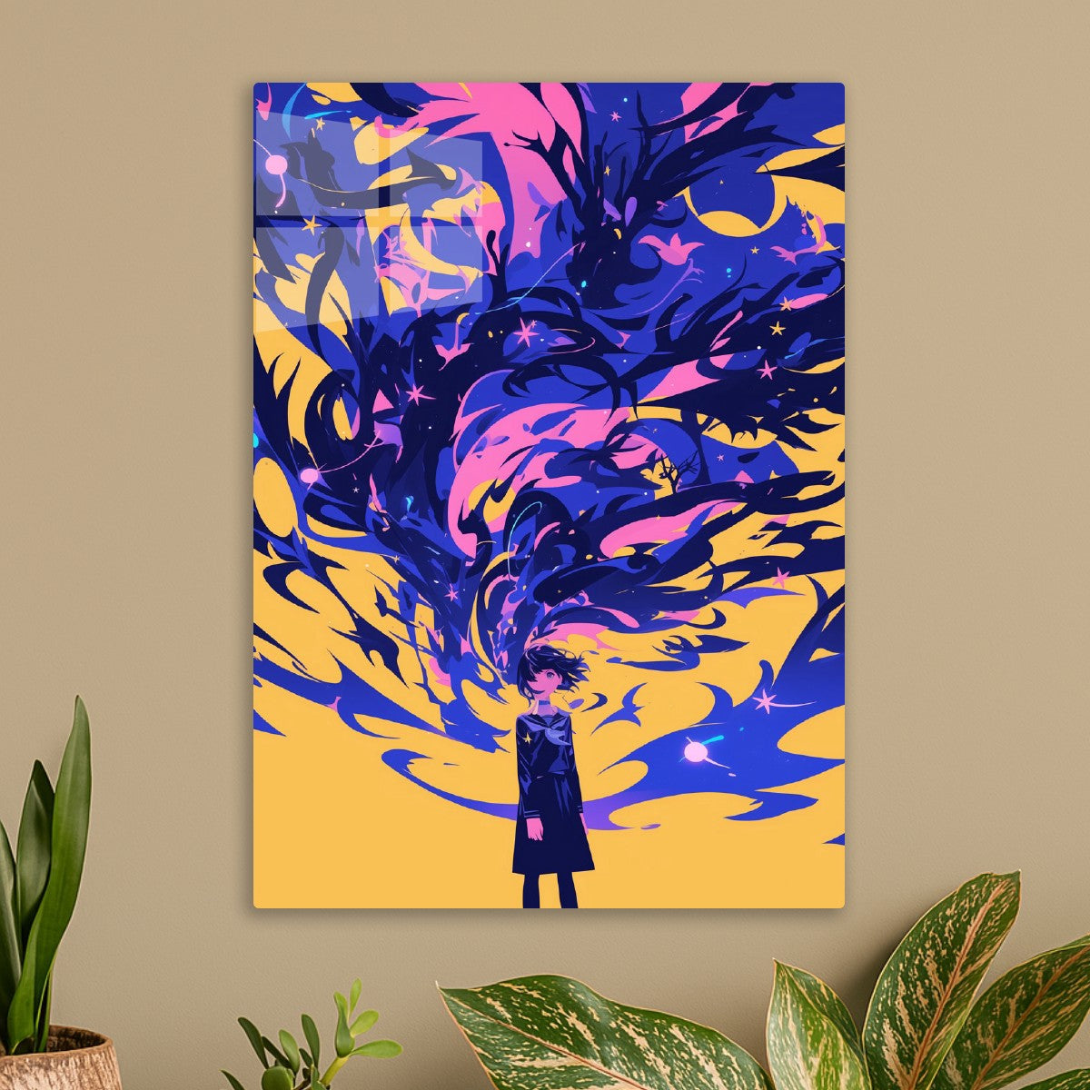 Anime Girl Abstract Thoughts