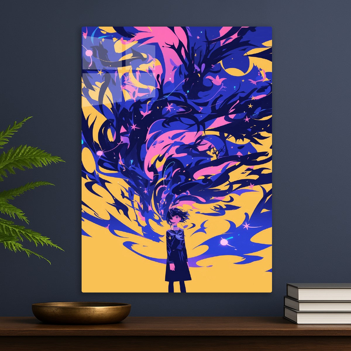 Anime Girl Abstract Thoughts