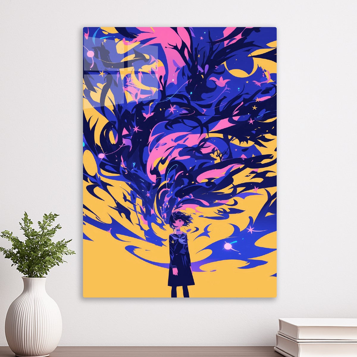 Anime Girl Abstract Thoughts