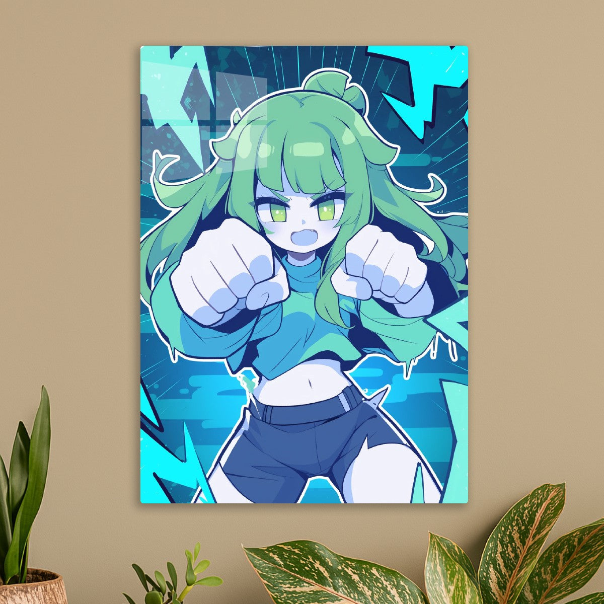 Anime Girl Boxing Pose