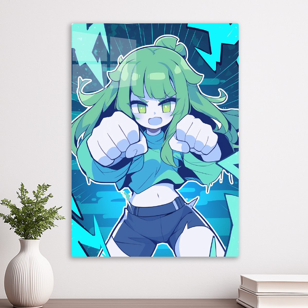 Anime Girl Boxing Pose