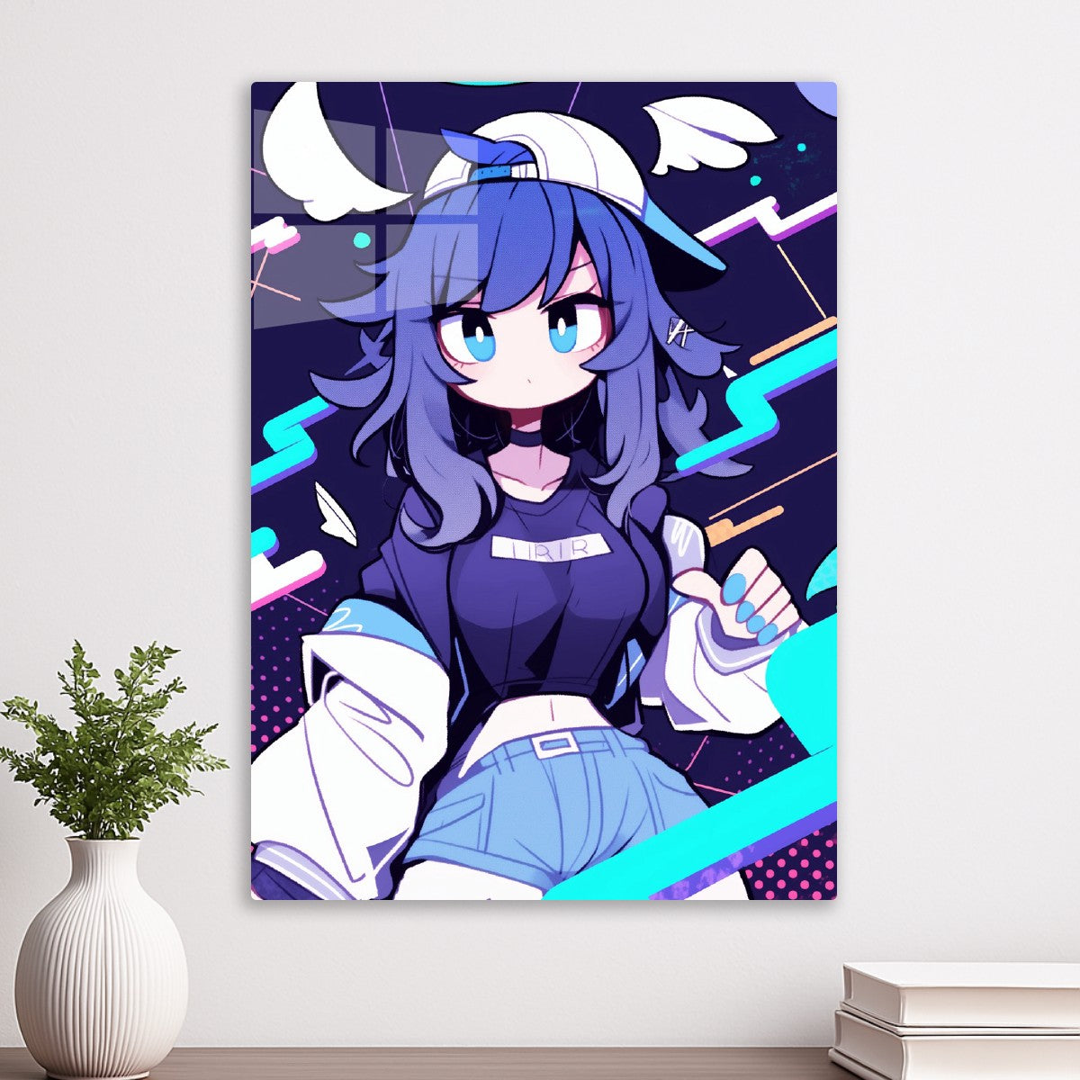 Anime Girl with Blue Hair