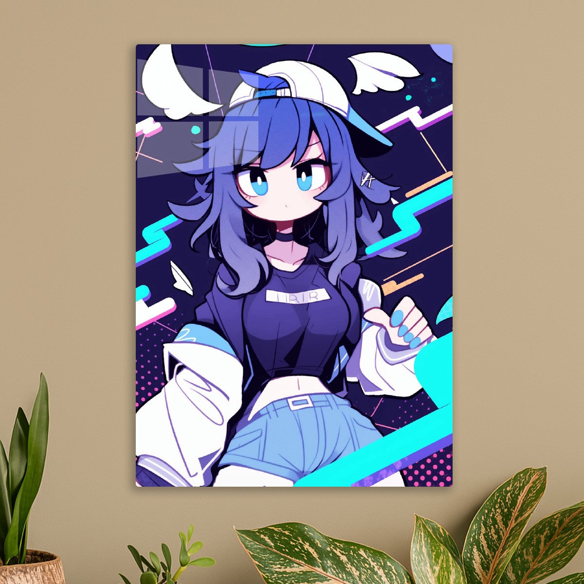 Anime Girl with Blue Hair